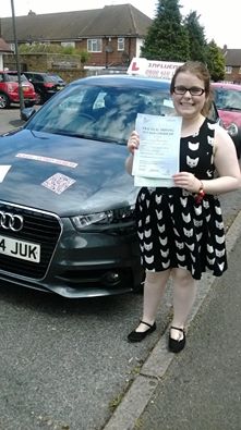 Georgia Martin passed her driving test in Morden