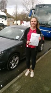 Lilley passes her driving test