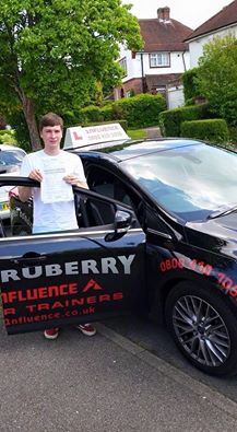 Steven with his driving test pass
